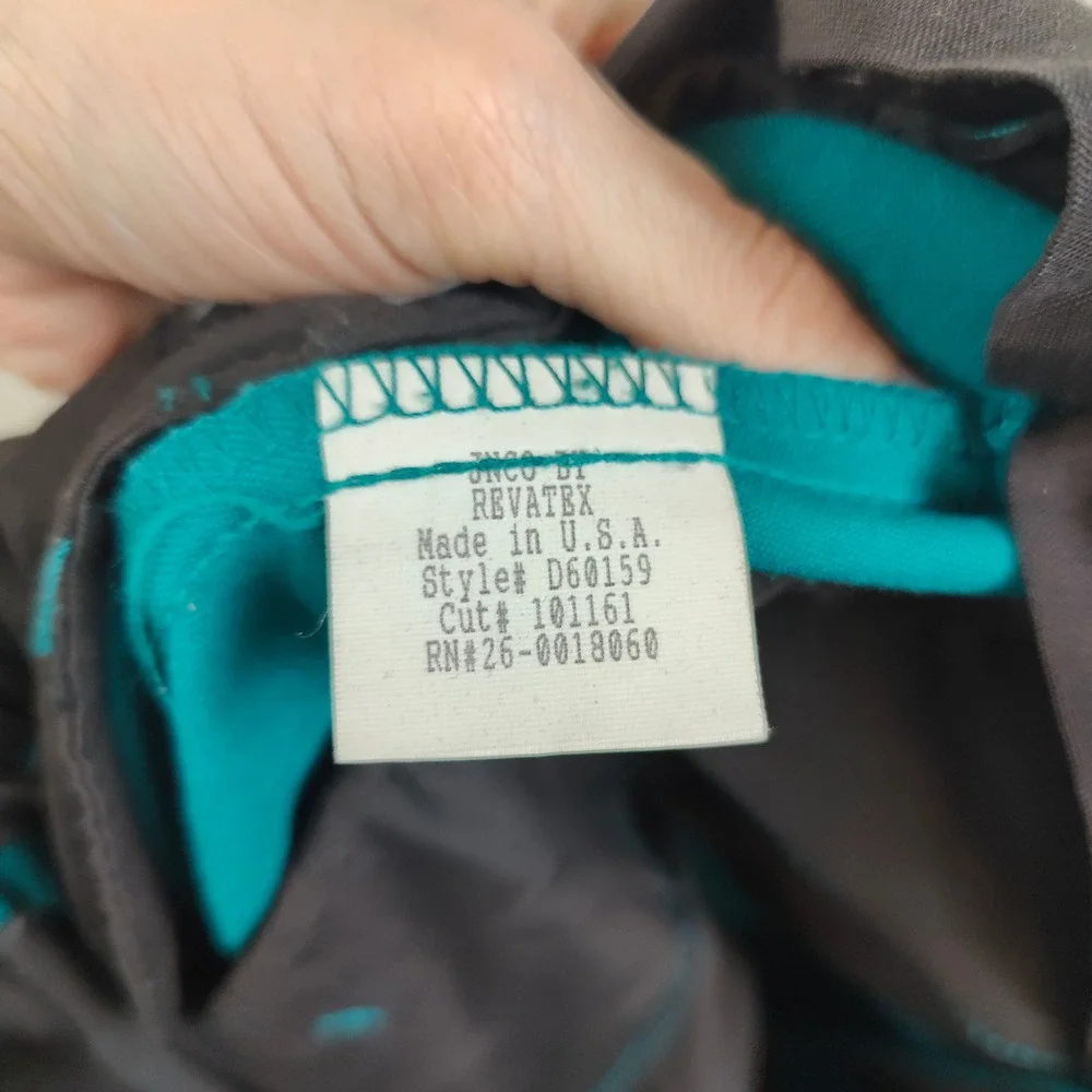 Vintage 90s JNCO Pants Mens 32‎ Teal Pleated Tapered Wool Blend Retro Streetwear